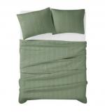 3PC Heritage King Bed Quilt Winter Green Bedding Package Set Retail $230!